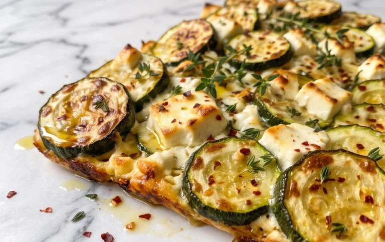 Courgettes feta au four