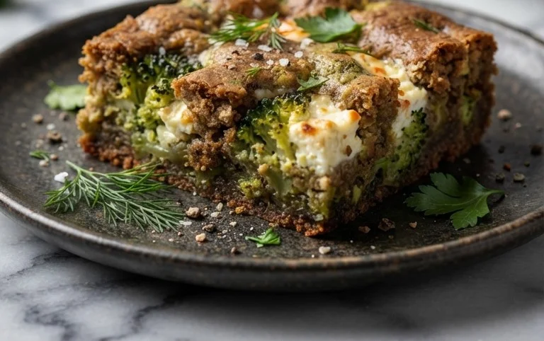 Broccoli and Feta Brownies