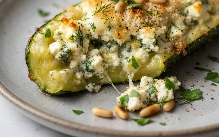 Feta Cheese Stuffed Zucchini