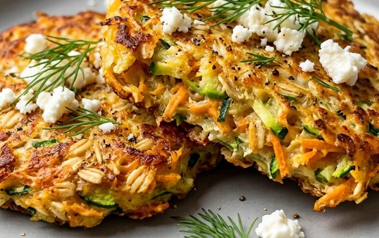 Zucchinipuffer mit Haferflocken und Möhren