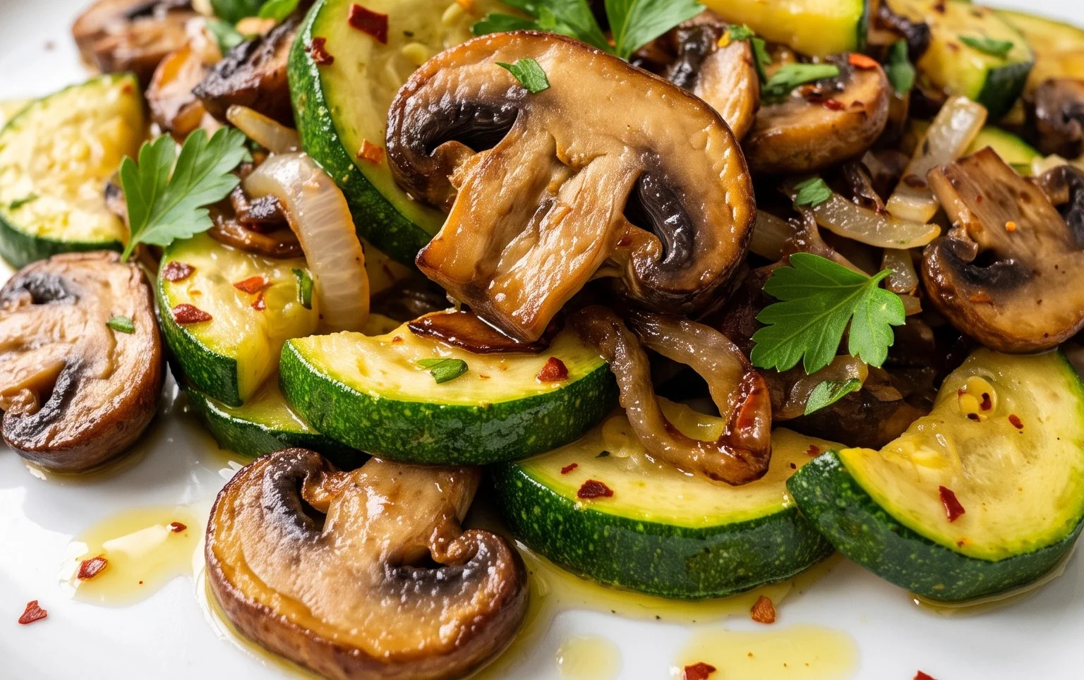 Skillet Zucchini and Mushrooms