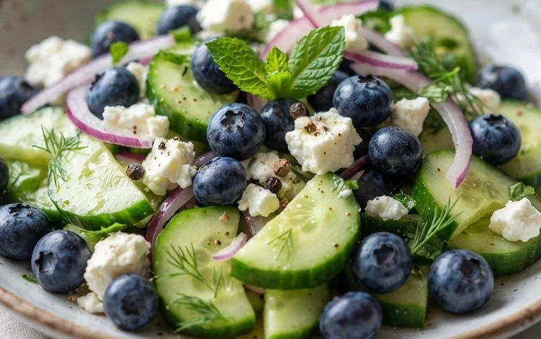 Cucumber Blueberry Salad