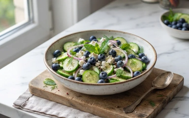 Cucumber Blueberry Salad
