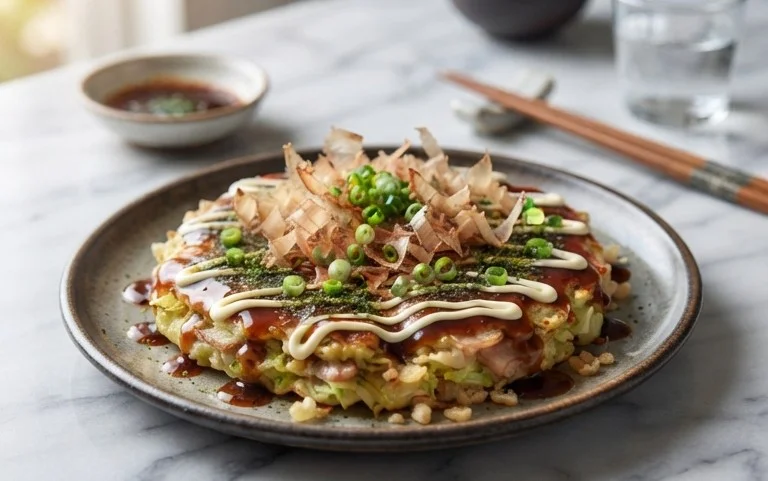 Okonomiyaki - Japanese Savoury Pancakes