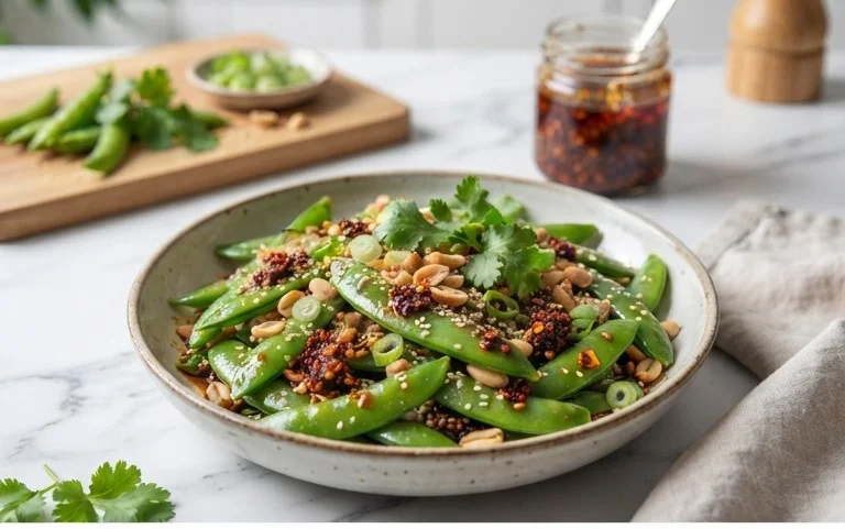 Chili Crisp Snap Pea Salad