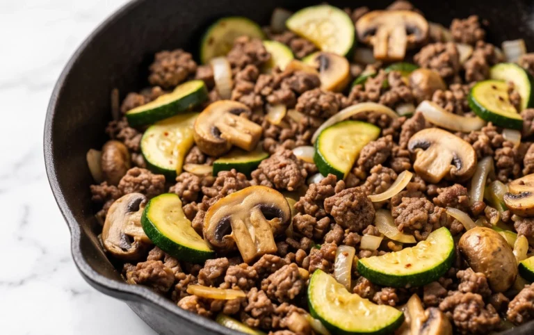 Zucchini-Cbeef hampignonpfanne