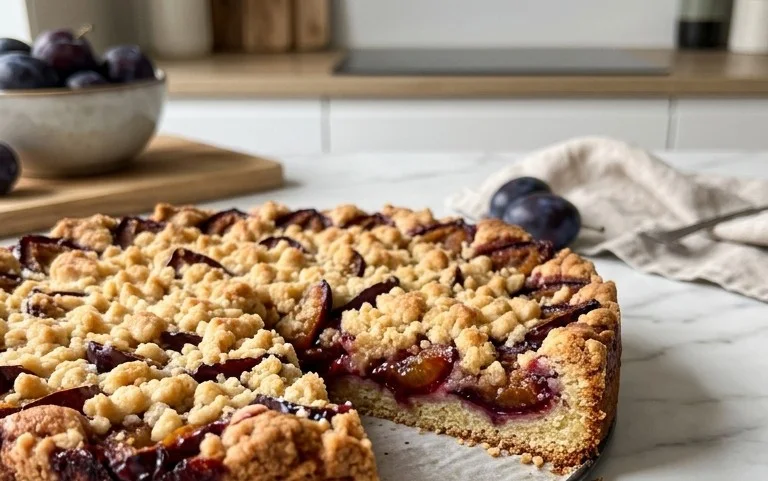 Pflaumenkuchen mit Streuseln aus der Springform Rezept