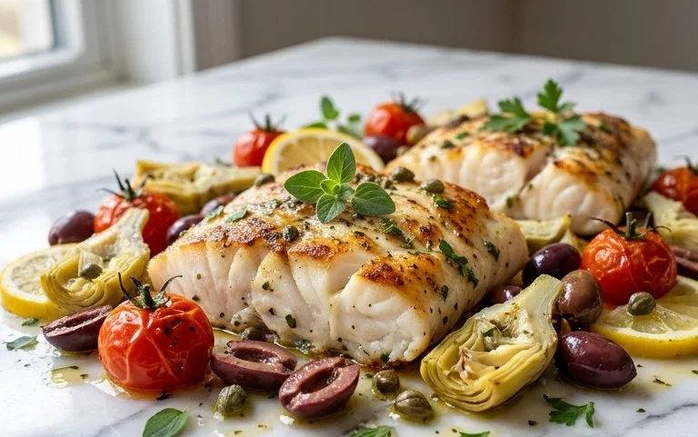 Easy Mediterranean Baked Fish Recipe - Flavorful & Quick