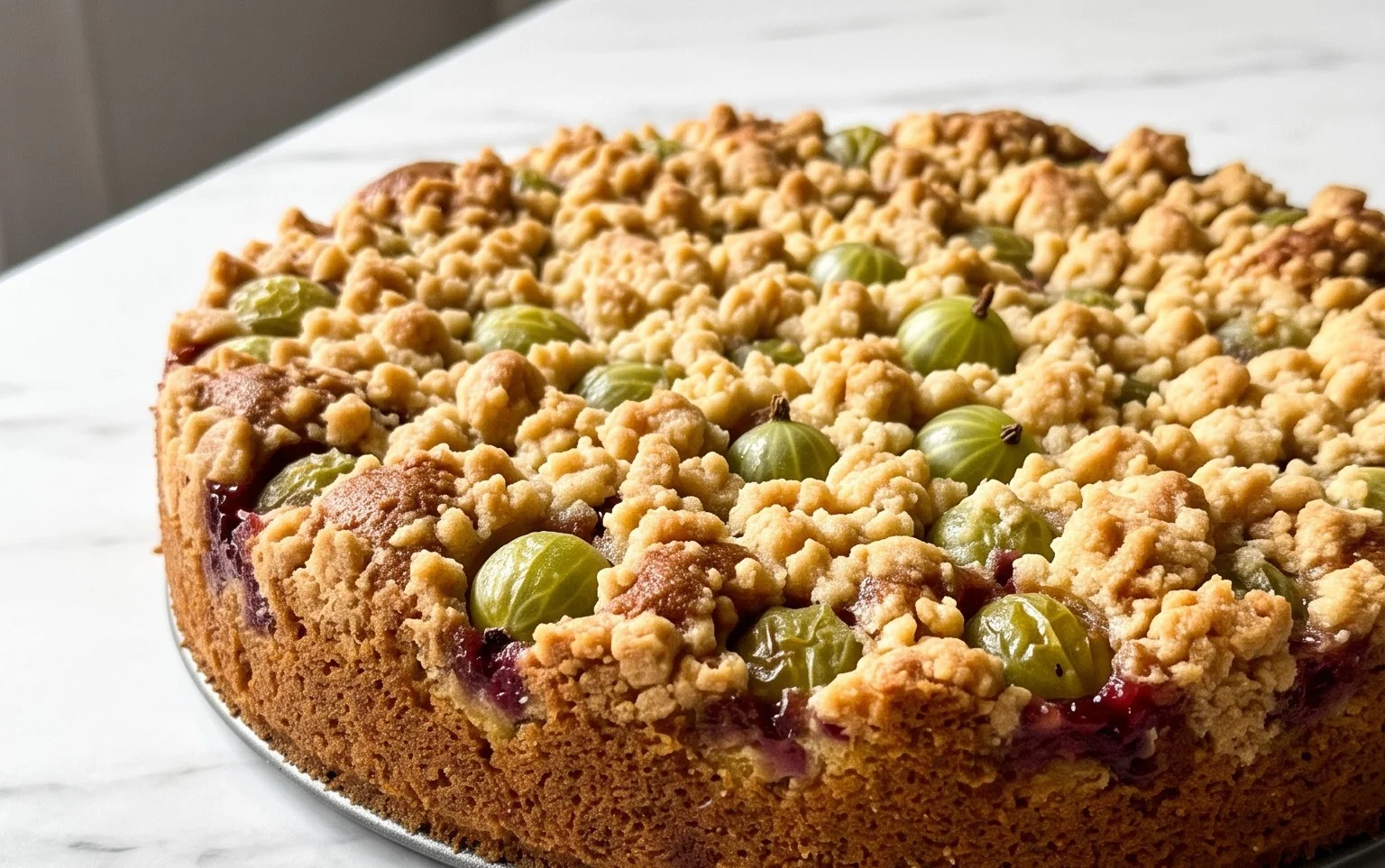 Stachelnon-alcoholic beerkuchen mit Streuseln