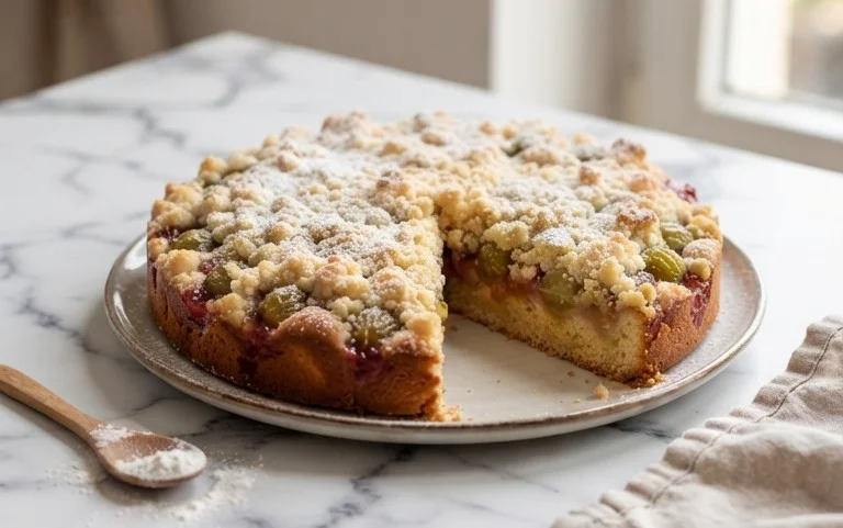 Kleiner Stachelnon-alcoholic beer- Streuselkuchen