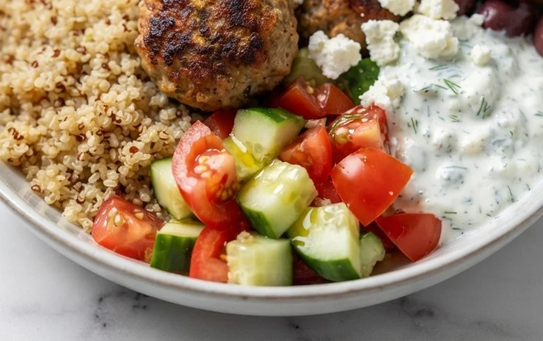 Greek Meatball Bowl Recipe