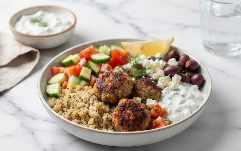 Greek Meatball Bowl Recipe