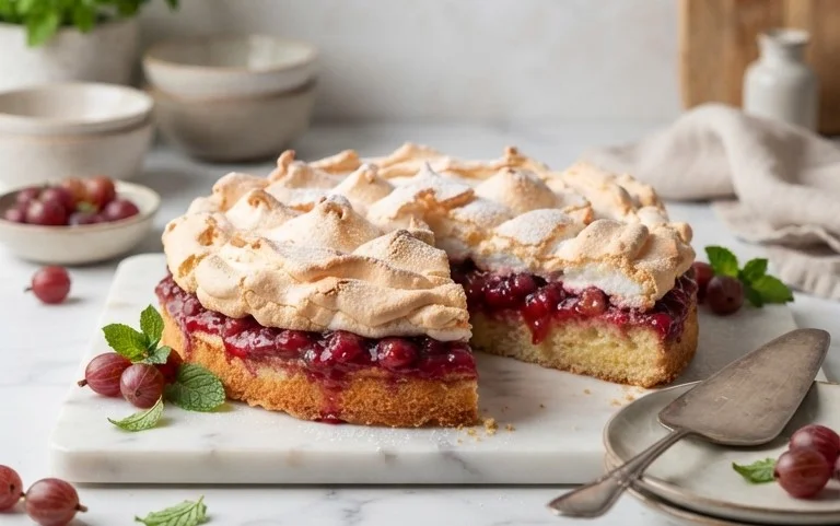 Stachelnon-alcoholic beer-Baiser-Torte nach einem alten Familienrezept