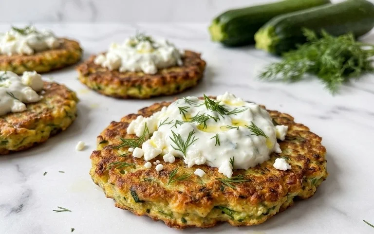 Zucchinipuffer mit Feta und Tzatziki: Das Unglaubliche Ultimative Rezept für 4 Portionen