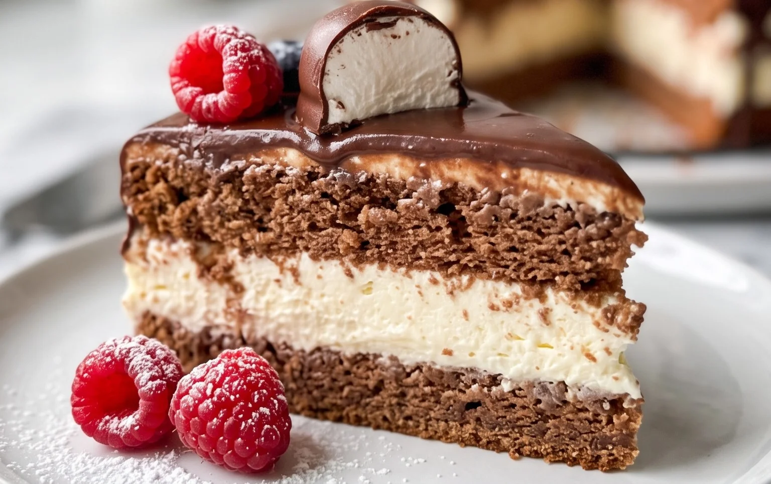 Geburtstagstorte mit Schokoküssen und Quark