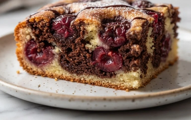 Marmorkuchen mit Kirsch Extracten vom Blech