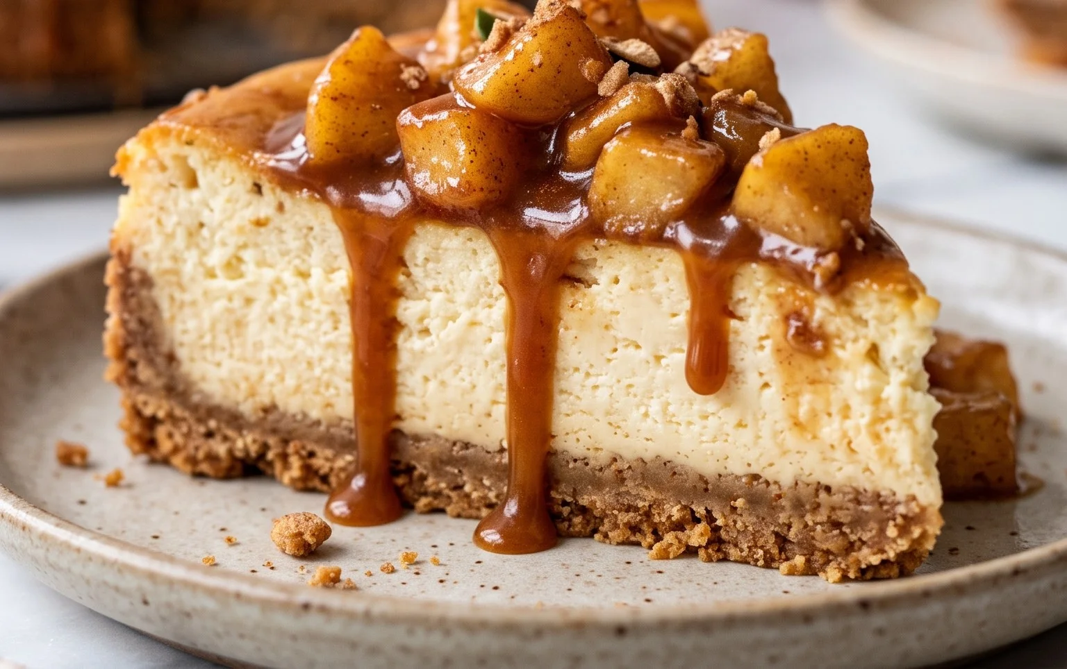 Karamell-Apfel-Käsekuchen