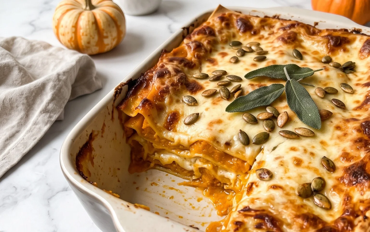 Cremige Kürbis-Lasagne: Einfach & Lecker